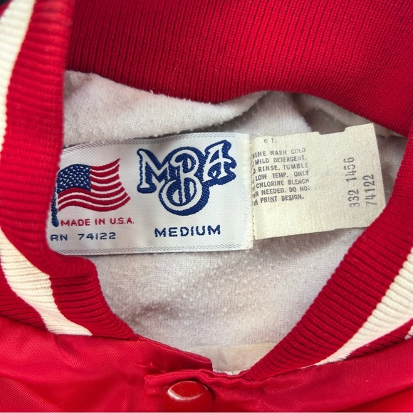 Vintage 80s Satin Bomber Jacket | Tiger Electrolux M - Picture 10 of 10